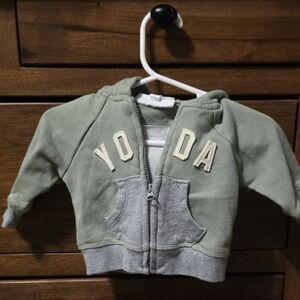 GAP BabyGreen and Gray Yoda Hoodie